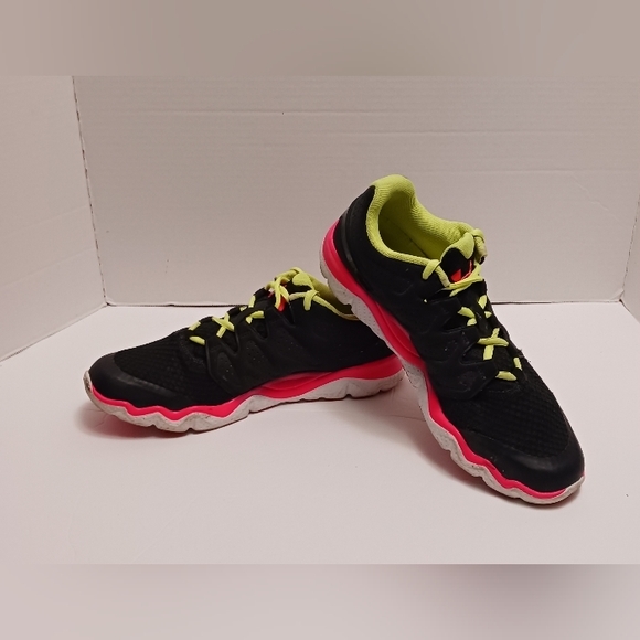 Under Armour  Women's Sz 9.5 Micro G Foam Pink/Black/Neon Lace Up Running Shoes - Picture 1 of 11
